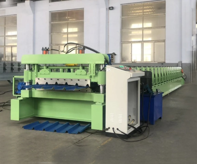 África Design Popular Corrugado Trapezoidal Aço Metal Ferro Roof Sheets Roll Forming Machine