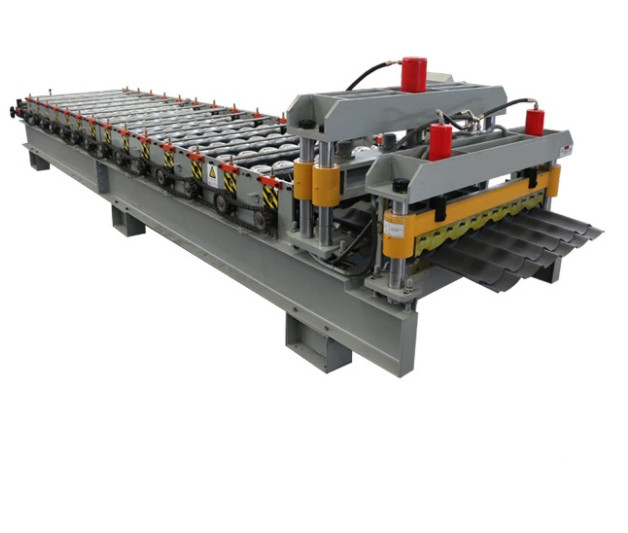 África Design Popular Corrugado Trapezoidal Aço Metal Ferro Roof Sheets Roll Forming Machine