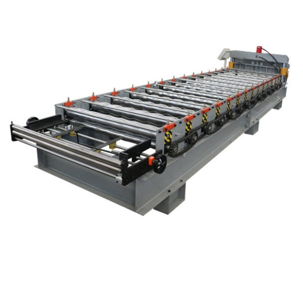 África Design Popular Corrugado Trapezoidal Aço Metal Ferro Roof Sheets Roll Forming Machine