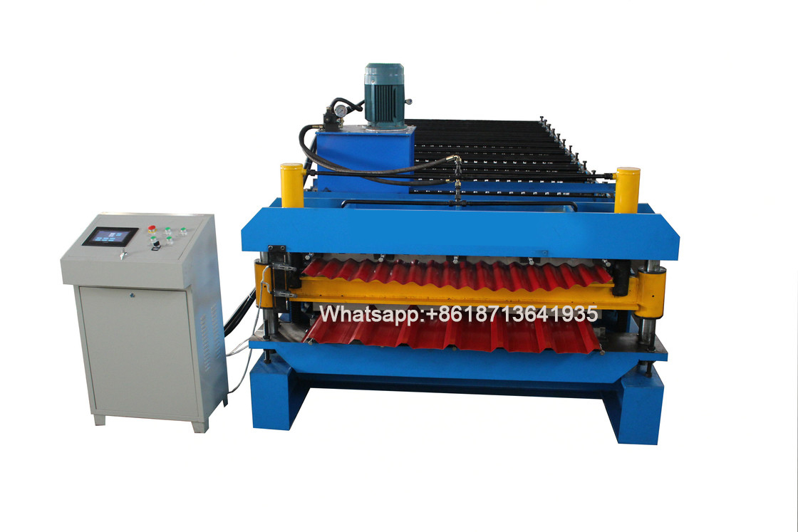 Rolo da dupla camada da chapa metálica de Full Auto que forma a máquina 15 - 18m/Min Hydraulic