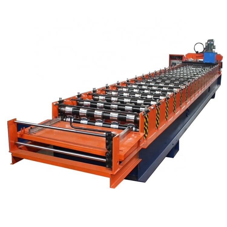Tipo 5 rolo do trapézio de Rib Hydraulic Cutting Roof Tile que forma o controle do PLC da máquina