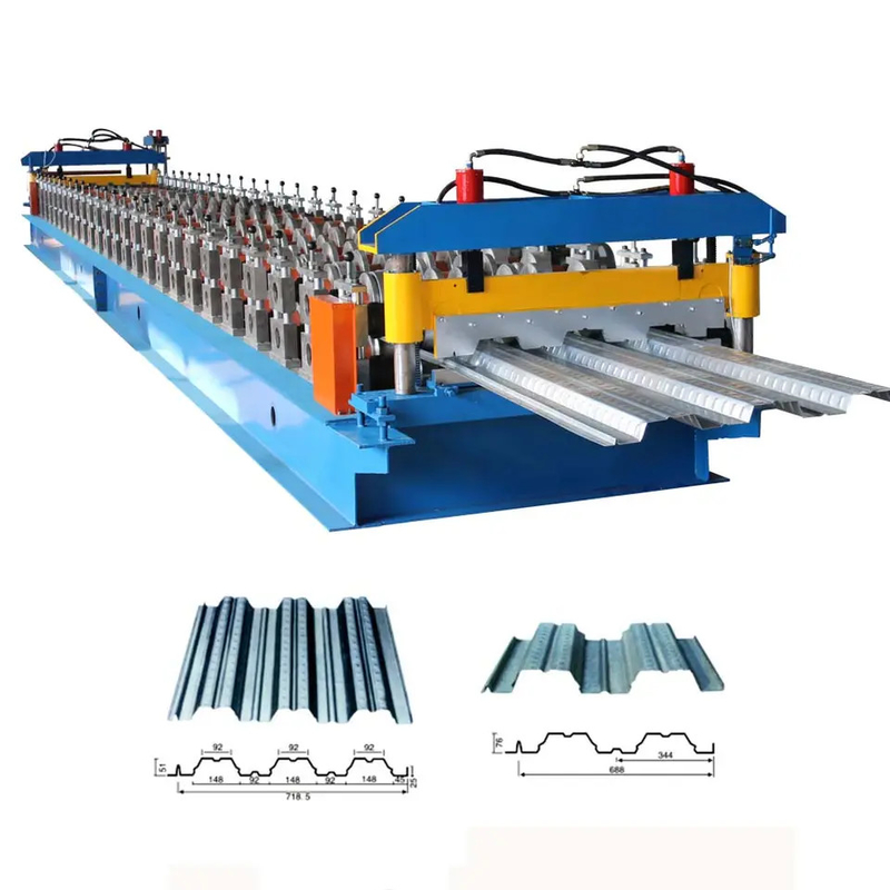 Rolo automático completo da plataforma do piso de aço de 0.3-0.8mm que forma a máquina 5m/Min