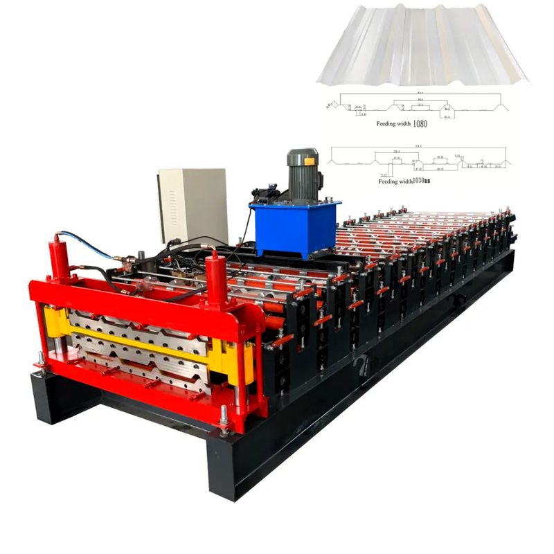 840 900 tipo telhado da dupla camada IBR para laminar a formação do controle do PLC da máquina