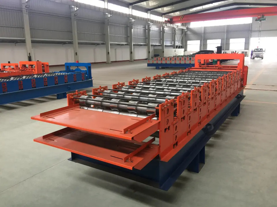 840 900 tipo telhado da dupla camada IBR para laminar a formação do controle do PLC da máquina