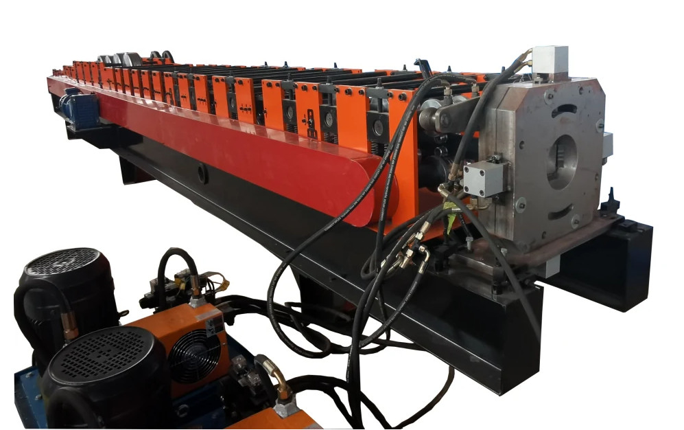 Máquina de moldagem automática de calhas de aço usadas para escotilhas de edifícios e telhados de telhas