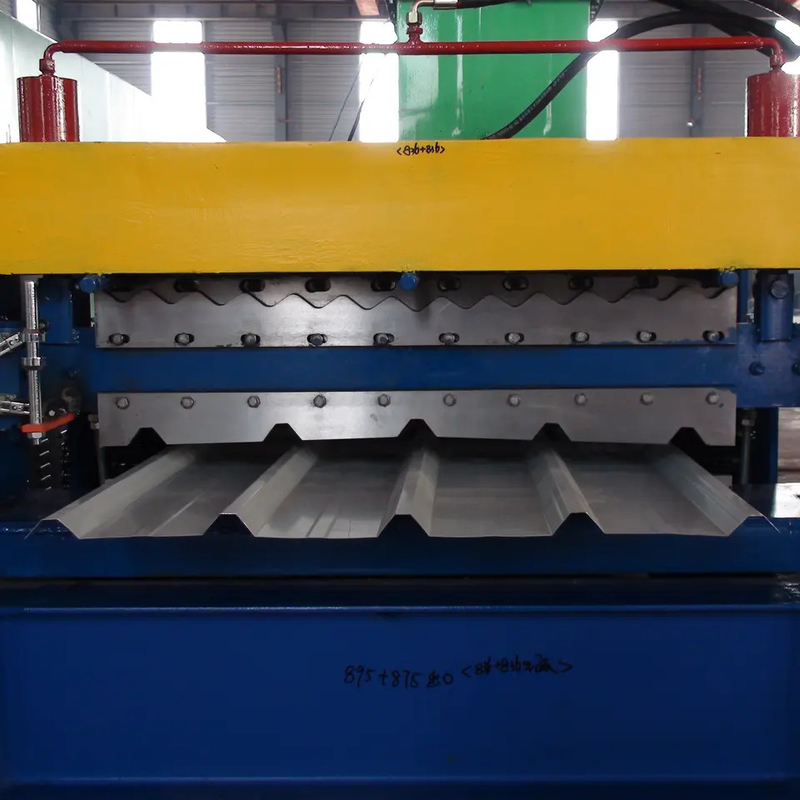 Rolo da dupla camada do ISO 4kw que forma telhado ondulado da máquina & 5 Rib Roofing