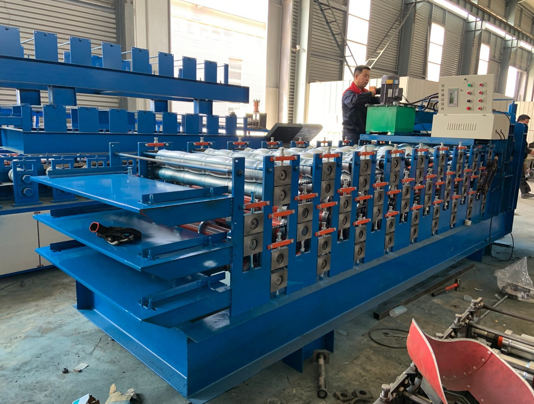 Rolo anterior da dupla camada do rolo alto da plataforma do dobro da produtividade que forma a máquina 380volt