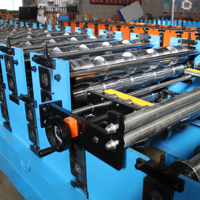 2025 novo design Trapezoidal e envidraçada Telha de cobertura de chapa de telhado de camada dupla Máquina de conformação por rolo