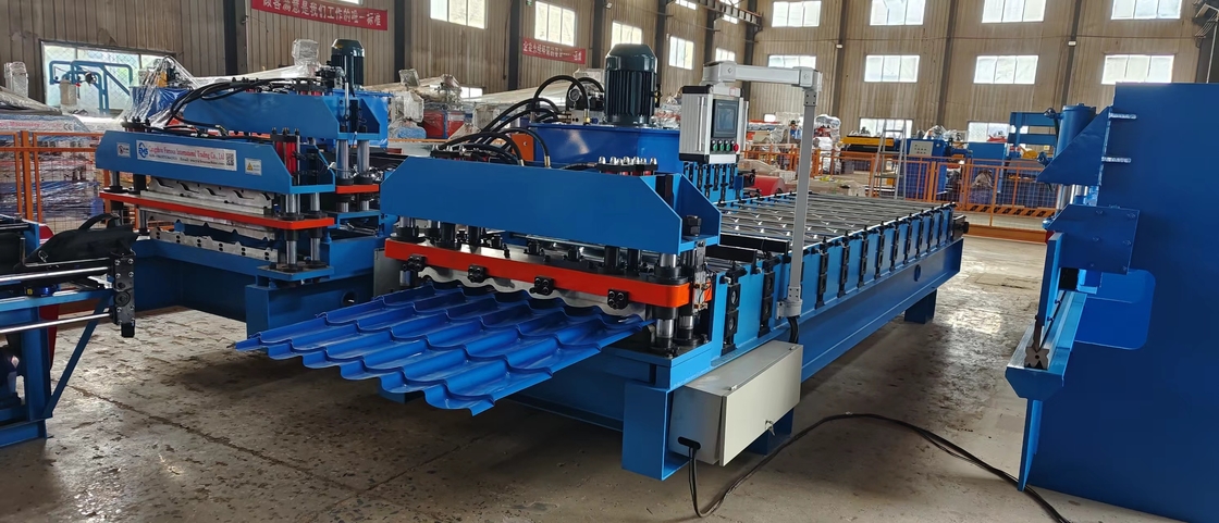 Plc Control 8-15m/Min Máquina Formadora de Rolos de Telhado para Bobina de Aço Pré-Pintada