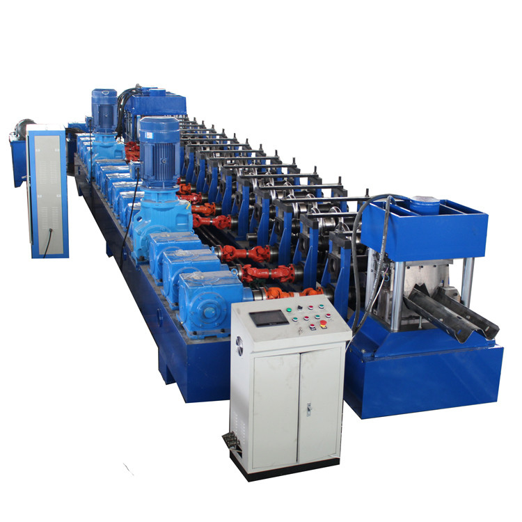 Eficiência Máquina de formação de corrimão de estrada controlada por PLC com GCr12 Roller 380V 50Hz Power