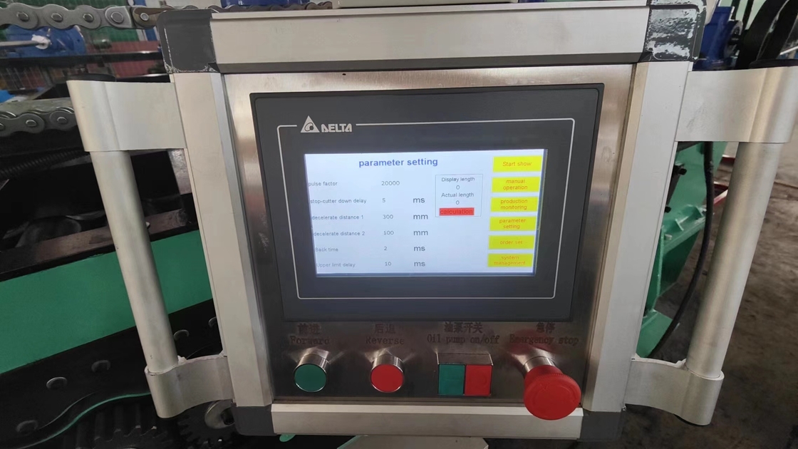 PLC controle corte ao comprimento e corte linha nivelador com 4KW motor de formação 0,3-4mm