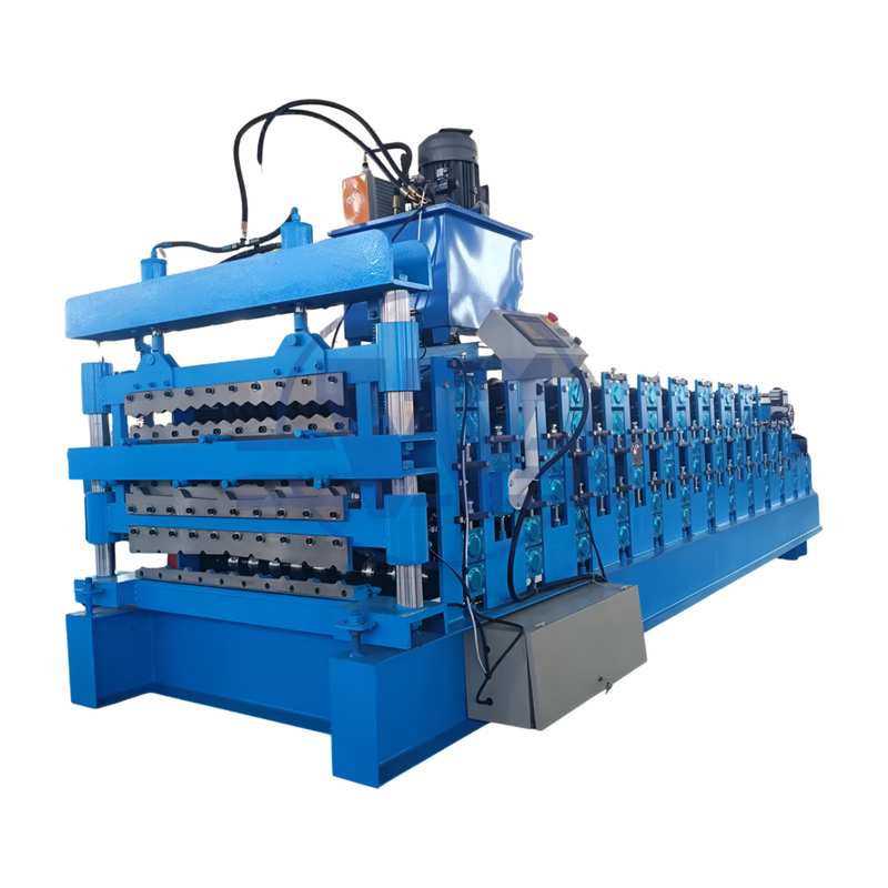 3 In 1 Metal Steel Ibr Roofing Sheets Roll Forming Machine With Three Profiles Customized (Métalo e aço)