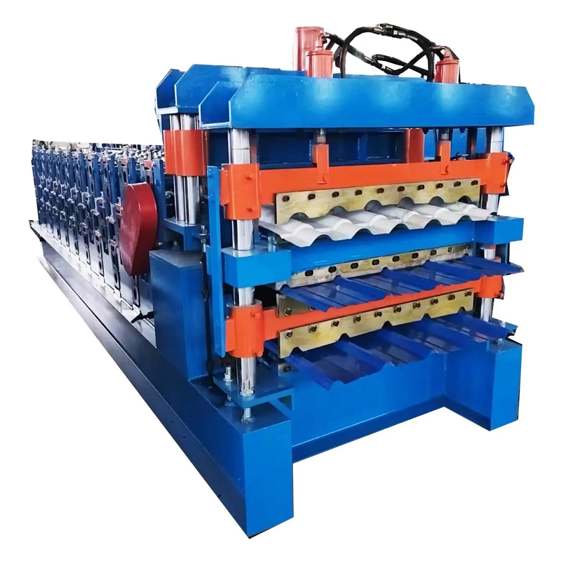 3 In 1 Metal Steel Ibr Roofing Sheets Roll Forming Machine With Three Profiles Customized (Métalo e aço)