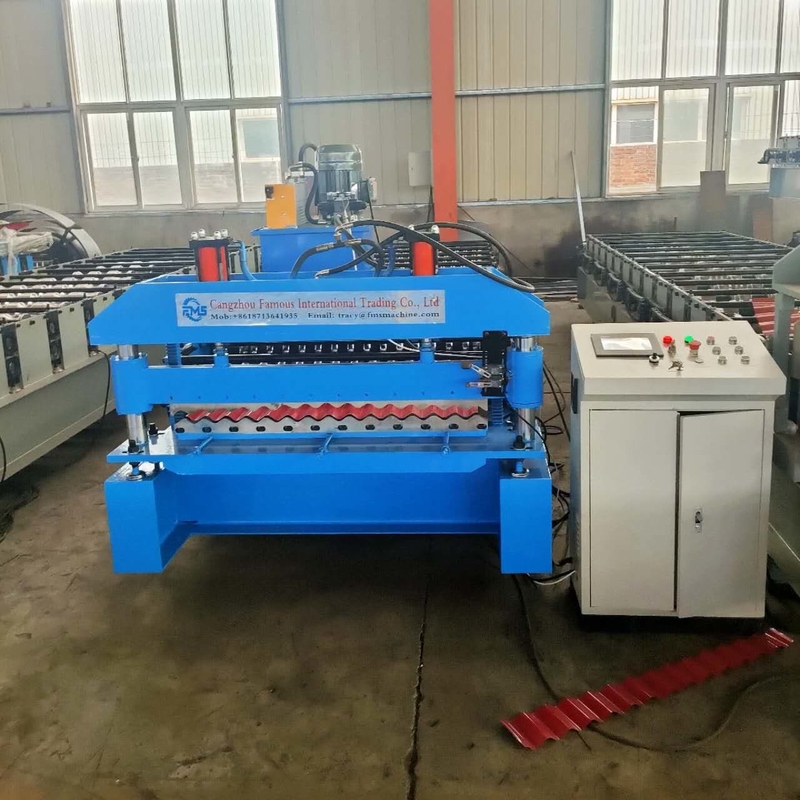Fabricação de folhas de telhado de 7/8' Fabricação de painéis corrugados Roof Roll Forming Machine