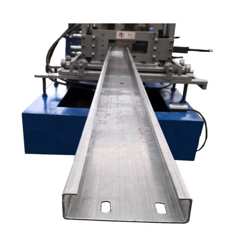 Profil de armazenamento de armazenamento automático alterado CZ Purlin Hole Punch Cold Roll Forming Making Machine For House