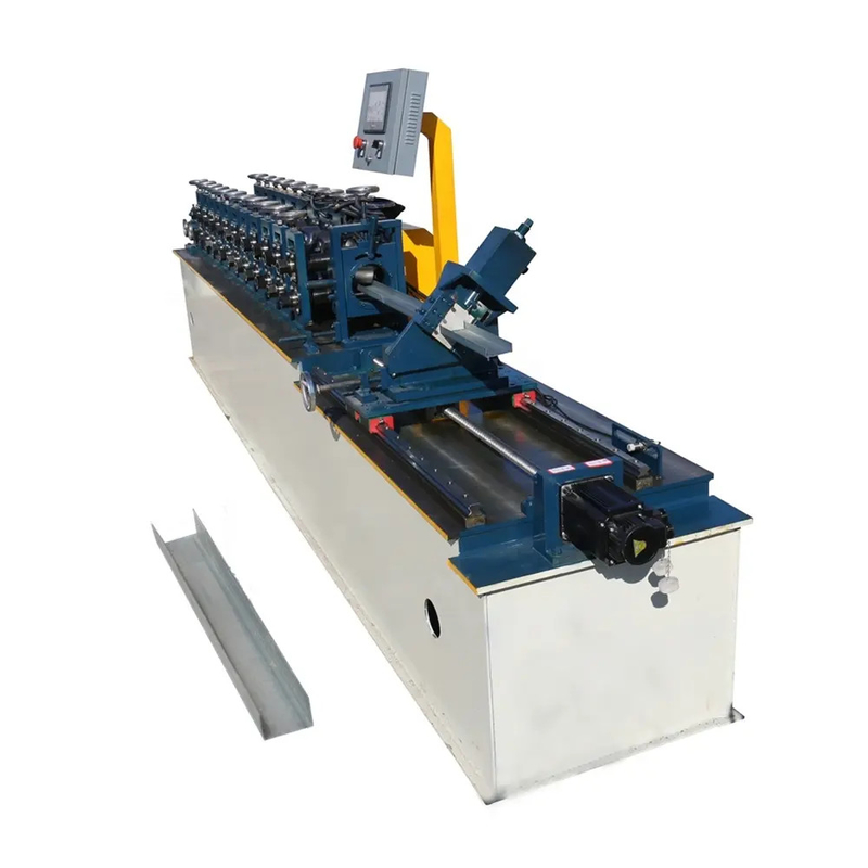 5.5KW Alta Velocidade Gauge Leve Canal de Aço Parede seca Metal Stud E Track C Purlin Roll Forming Machine