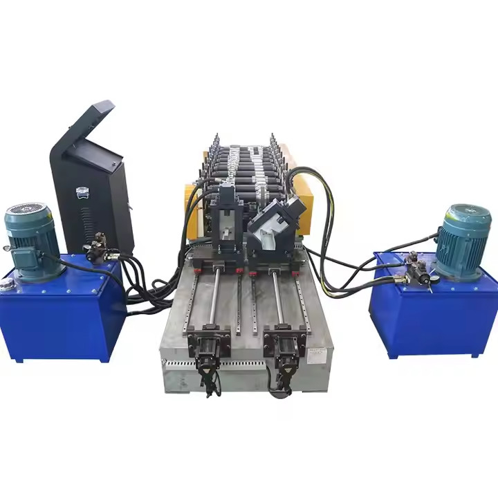 5.5KW Alta Velocidade Gauge Leve Canal de Aço Parede seca Metal Stud E Track C Purlin Roll Forming Machine