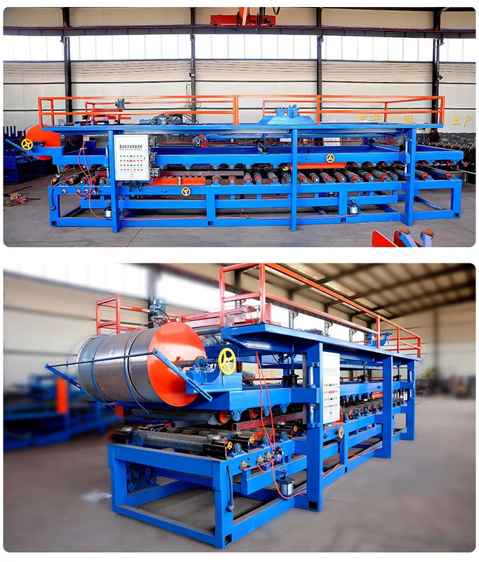 EPS de aço / Panel de produção de Sandwich de lã de rocha Mural / Roof Roll Forming Machine para fabricação de telhas de chapa e 30T peso total