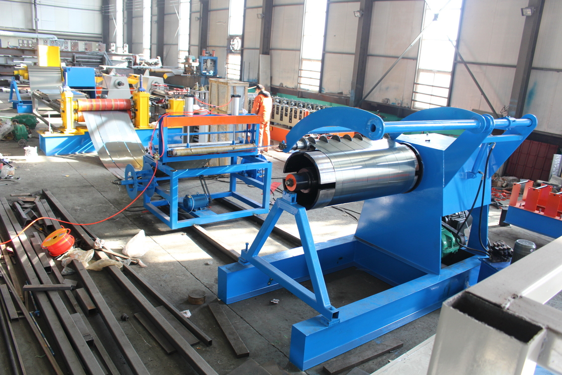 1200mm largura 3-6mm bobina de aço linha de produção de corte de alta velocidade Máquina com Uncoiler hidráulico e Recoiler