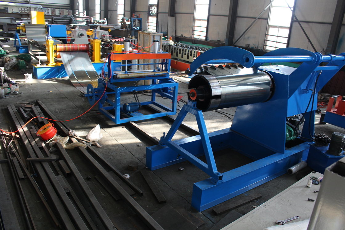 1200mm largura 3-6mm bobina de aço linha de produção de corte de alta velocidade Máquina com Uncoiler hidráulico e Recoiler