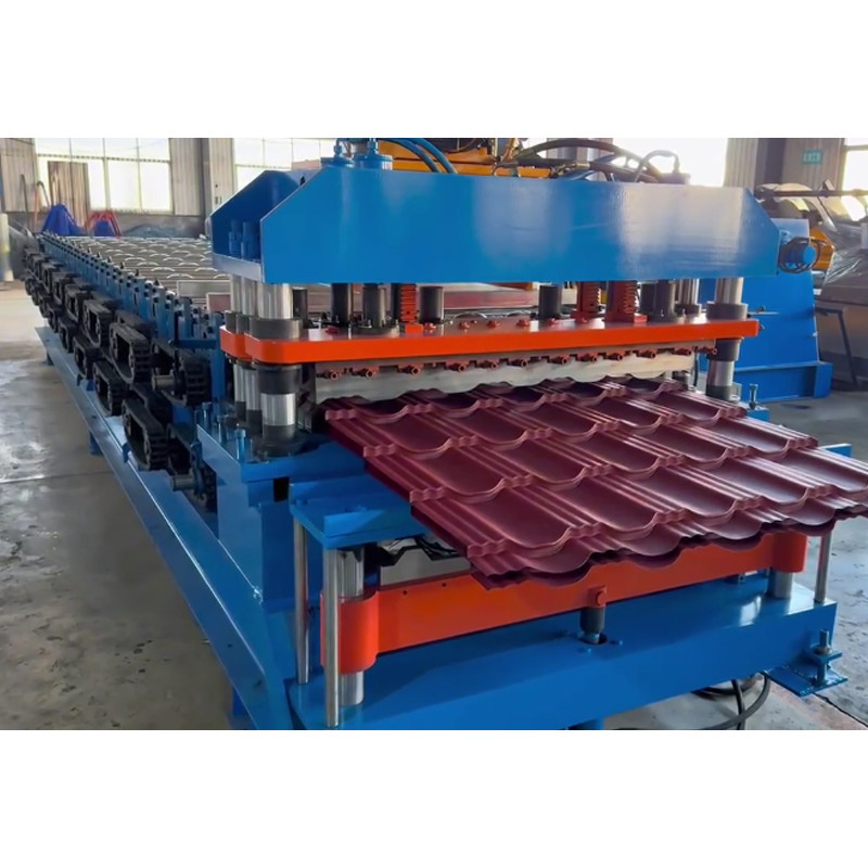 Máquina de fabricação de telhados de aço glazado de aço frio