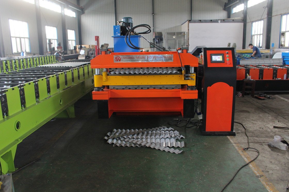 High Speed Trapezoidal and glazed Double Layer Roof sheet roofing tile Forming Machine