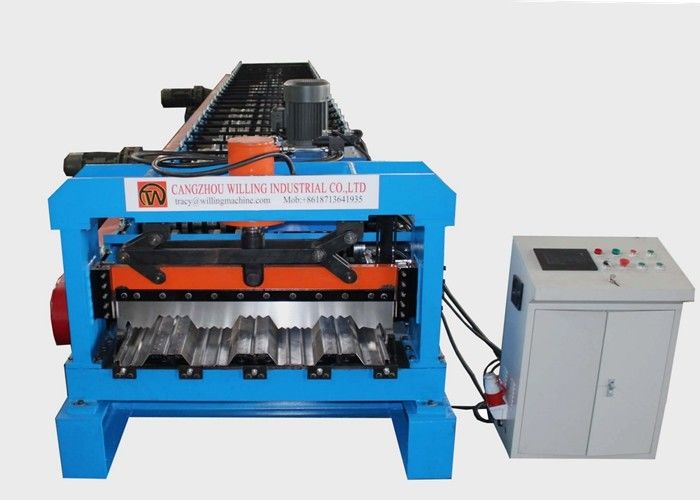 Rolo de aço da plataforma de assoalho do metal 1.5mm que forma o Plc da máquina para materiais de construção