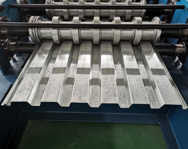 Perfil trapezoidalmente rolo colorido da plataforma de assoalho do metal que forma a máquina