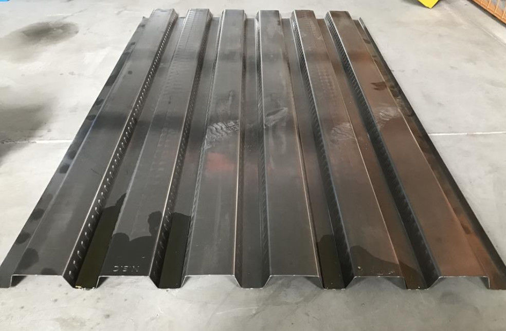 Perfil trapezoidalmente rolo colorido da plataforma de assoalho do metal que forma a máquina