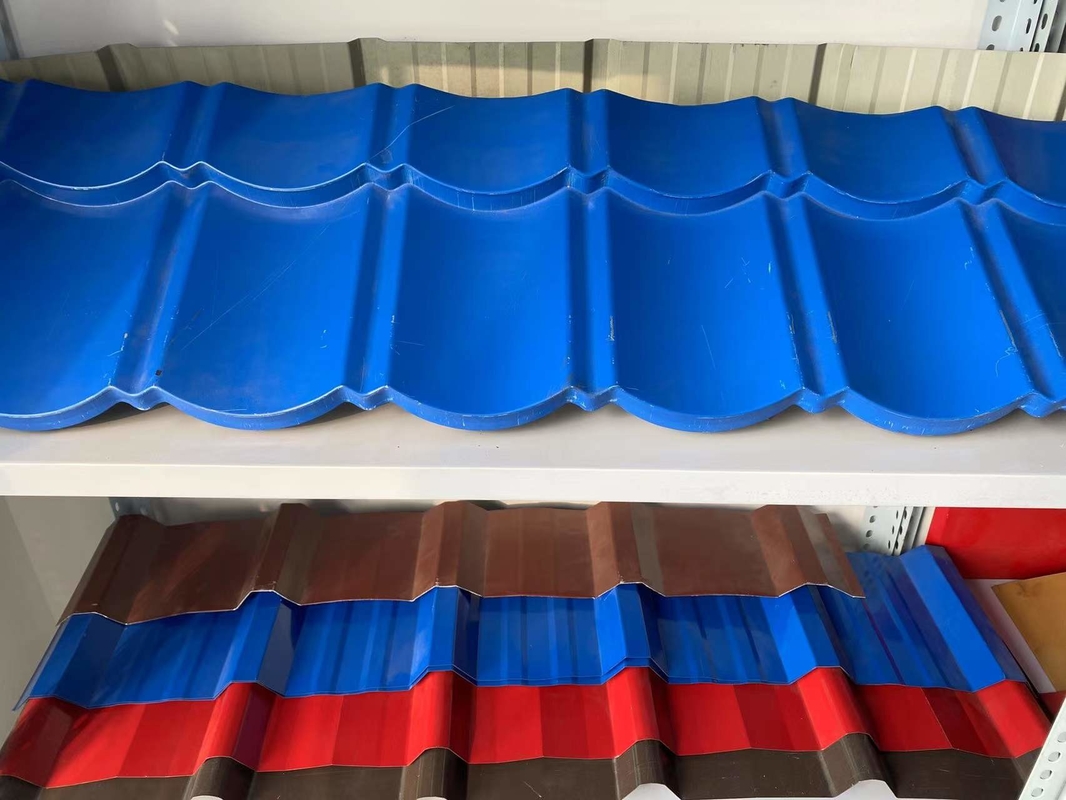Rolo vitrificado de baixo nível de ruído da telha de telhado do Plc que forma a máquina para o aço de Ppgi da cor