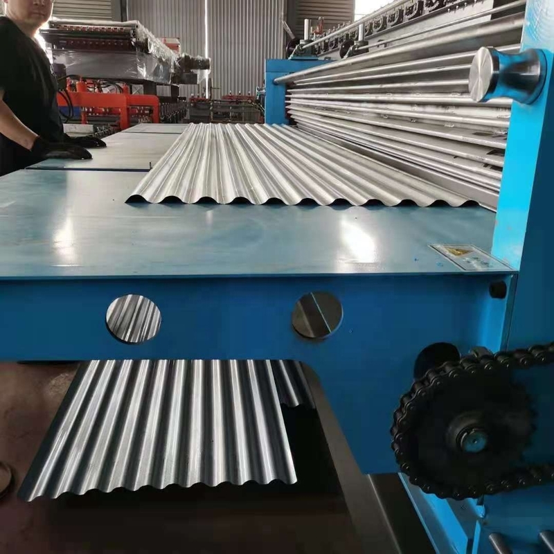 rolo ondulado do tambor de 0.12-0.2mm que forma a máquina para o material galvanizado fino