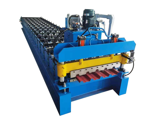 5 trapezoidalmente Rib Roofing Roll Forming Machine para a folha de Ibr