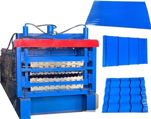 0.8mm rolo de três camadas que forma a máquina Ibr corrugou e vitrificou a telha