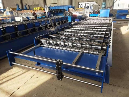 Máquina formadora de rolos de telhado corrugado galvanizado 0,3 - 0,8 mm de espessura