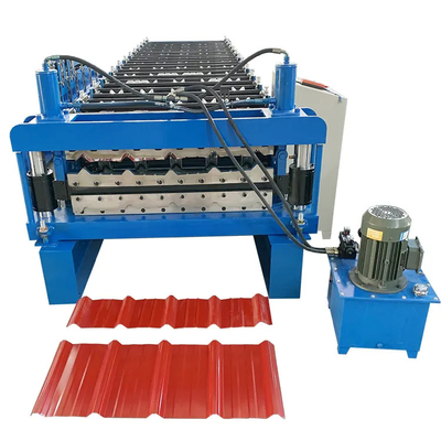 Máquina formadora de rolos de camada dupla de telha trapezoidal para telhado de vão longo