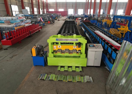 Máquina perfiladeira de piso de aço galvanizado perfil trapezoidal 4 kw