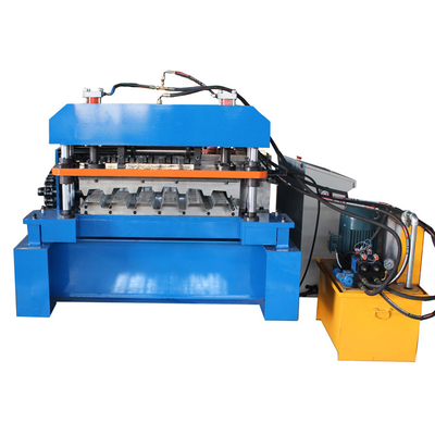 Máquina de formação de rolos de produção de piso de chapa de aço de metal PLC