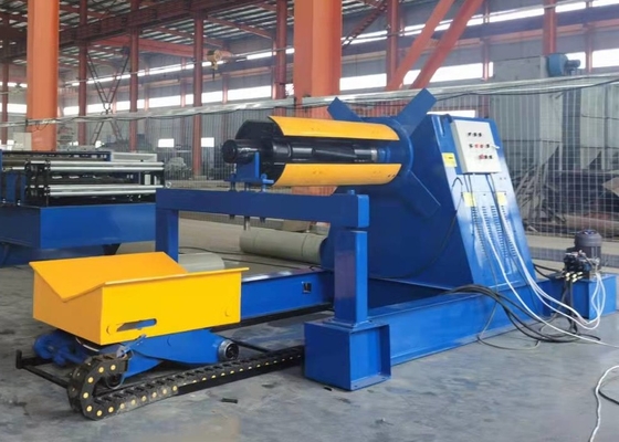 Desbobinador de bobina de aço automático hidráulico com carro de bobina 5 ton 7 ton 10 ton