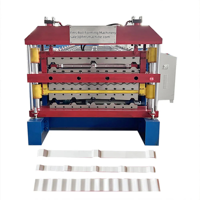 Máquina automática de moldagem de rolos de telhado de metal de camada dupla PPGI GI PPGL GL IBR TR4 TR5 Chapa de aço corrugada