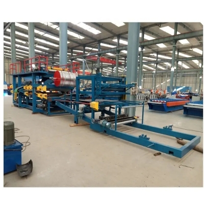EPS de aço / Panel de produção de Sandwich de lã de rocha Mural / Roof Roll Forming Machine para fabricação de telhas de chapa e 30T peso total