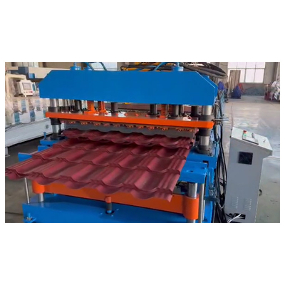 Máquina de fabricação de telhados de aço glazado de aço frio