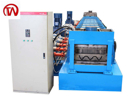 2024 11kw 5.5kw GI Highway Guardrail Roll Forming Machine Cr12Mov Material da lâmina de corte