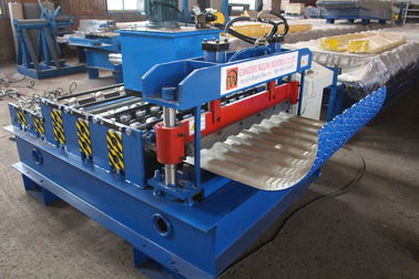 Rolo da plataforma de assoalho do metal que forma o friso automático do controle do PLC da máquina 4Kw
