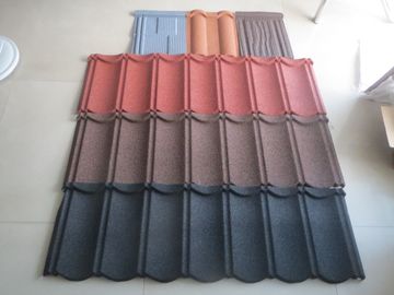 Telha de telhado de aço galvanizada Prepainted 1340*420mm revestida de pedra do metal