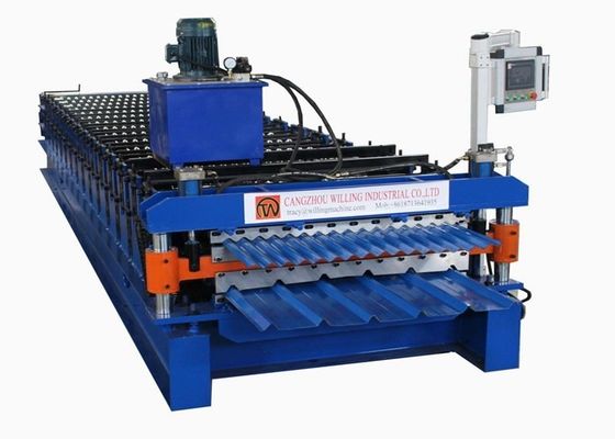 Máquina revestida do delta 4m/Min Roof Tile Roll Forming da cor