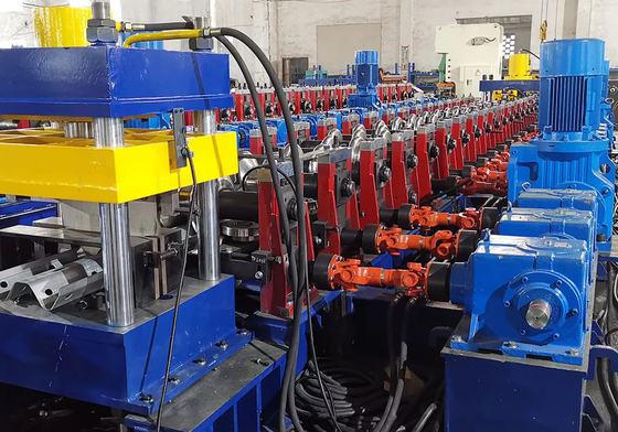 Rolo da barreira de impacto de Chaindrive de dois feixes das ondas que forma a máquina