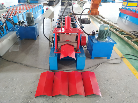 Galvalume de alta velocidade Ridge Cap Roll Forming Machine da parte superior de rolo