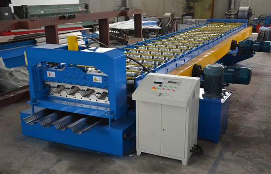 Alta velocidade galvanizada das fileiras do aço 15m/Min Floor Deck Forming Machine 28